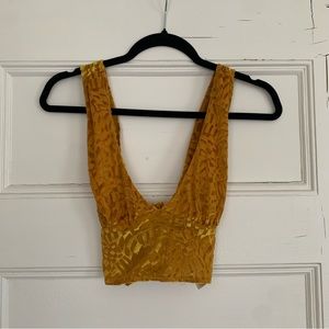 Velvet Yellow Urban Outfitters Crop Top